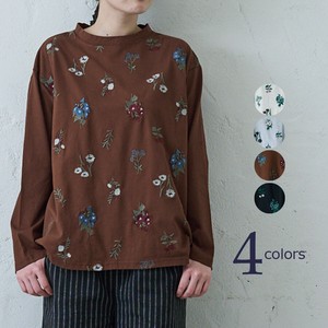 T-shirt Pullover Long Sleeves Embroidered