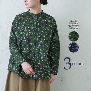 Button Shirt/Blouse Patterned All Over Printed