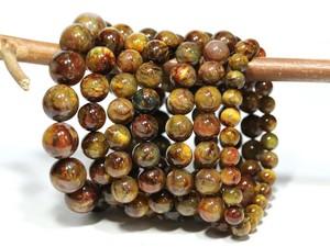 ☆特価アソート☆【天然石 ブレスレット】アフリカンピーターサイト (約8〜15mm) (7本入り) 約250g