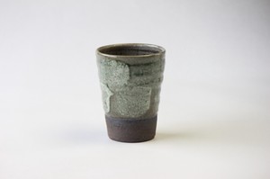 信乐烧 茶杯 绿色 日本制造