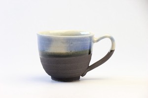 ブルーベリーマグカップ　信楽焼 日本製 made in Japan