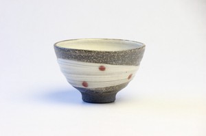天の川(赤)飯碗　信楽焼 日本製 made in Japan