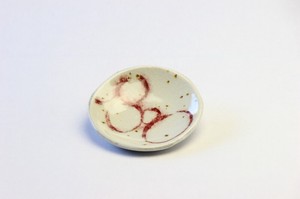 赤丸紋豆皿　信楽焼 日本製 made in Japan