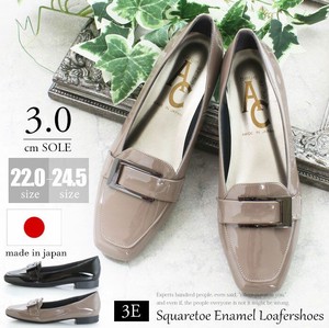 Basic Pumps Square-toe Lightweight Low-heel Loafer Made in Japan