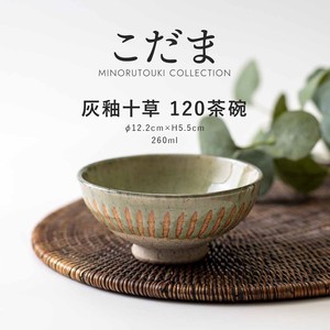 【こだま】-灰釉十草- 120茶碗［日本製 瀬戸焼 食器 茶碗］