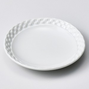 Small Plate Porcelain White M Made in Japan