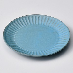黒陶トルコシノギ15cm丸皿　　【日本製　陶器】