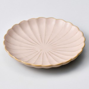 Small Plate Porcelain Pink M Made in Japan