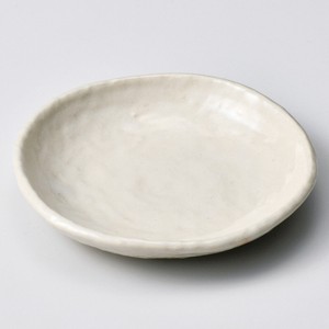 なごみ白3.5皿　　【日本製　陶器】