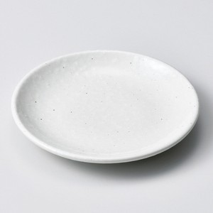 白粉引（黒斑点）AS15cm皿（メタ）　　【日本製　磁器】