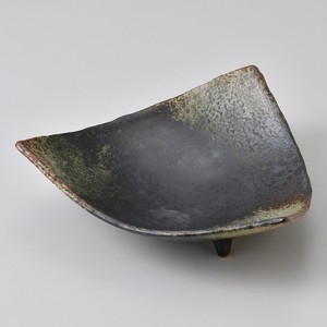 備前風三角皿（大）　　【日本製　陶器】