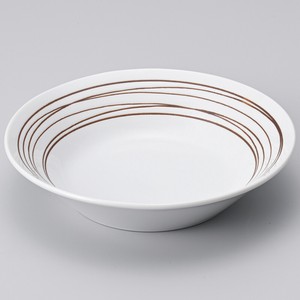 Main Dish Bowl Porcelain White 21cm Made in Japan