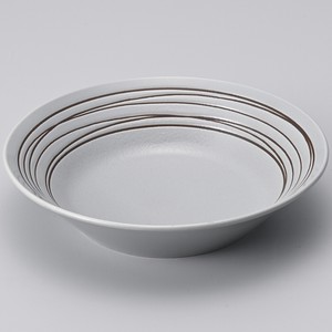 Main Dish Bowl Gray 21cm Made in Japan