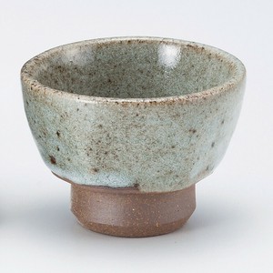 灰釉八角グイ呑　　【日本製　陶器】