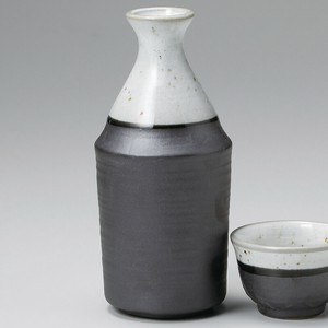 鉄結晶駒型 二号燗　　【日本製　磁器】