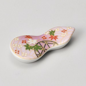 Chopsticks Rest Porcelain Pink NEW Made in Japan