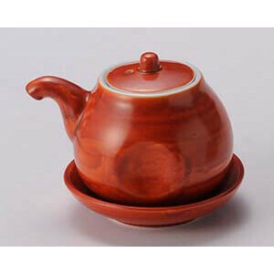 朱巻丸汁次（受皿付）　　【日本製　磁器】