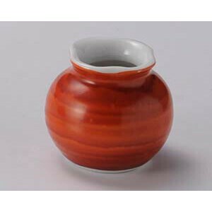 朱巻楊枝入　　【日本製　磁器】