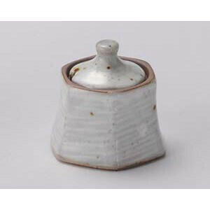 粉引青磁辛子入　　【日本製　陶器】