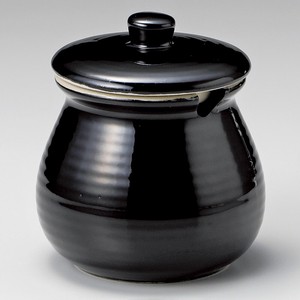 黒釉口切蓋物 2号　　【日本製　陶器】