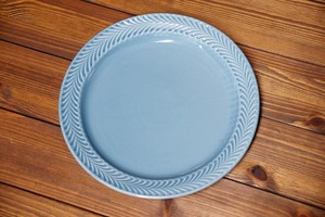 Hasami ware Main Plate Gray Rosemary 24cm