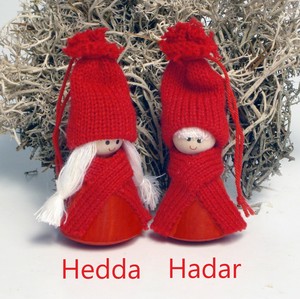 【4/30まで】ラッセントレー 木製オーナメント レッドのHedda / Hadar【クリスマス/木製/スウェーデン製】