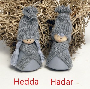 【5/6まで】ラッセントレー オーナメント グレーのHedda / Hadar【クリスマス/木製/スウェーデン製】
