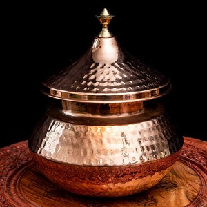 【蓋付き】ハンディカダイ - インドの鍋【直径約18cm】