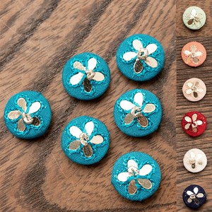 Button Buttons Flowers 6-pcs