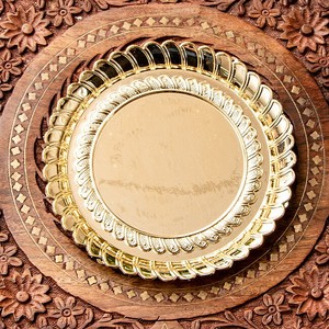 【約14.5cm】インドの礼拝皿 プージャターリー シンプル