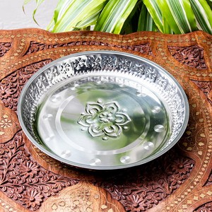 バリのアルミ飾り皿【直径:約26cm】
