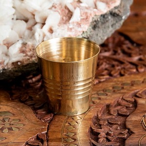 インドの礼拝用ブラス カップ 高さ：約4cm