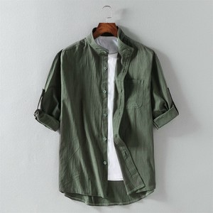 Button Shirt 3/4 Length Sleeve Men's NEW