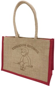 Tote Bag Red Jute My Bag Curious George