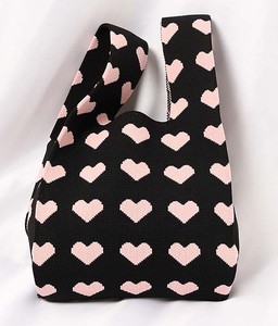 Tote Bag Heart-Patterned Mini-tote 2-colors