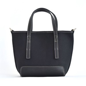 Tote Bag Twill Polyester Faux Leather Mini-tote 2-way