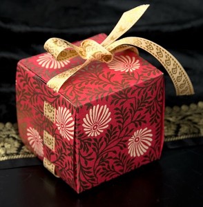 インドのラッピングボックス - ribbon box【色アソート】