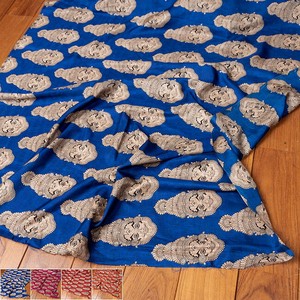 〔各色あり〕〔1m切り売り〕インドの伝統と不思議が融合　おもしろ　かわいいデザイン布　カタカリ〔約111c