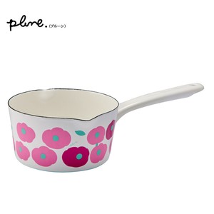 Enamel Pot Gift Pink Flowers 15cm
