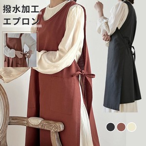 2Wayエプロン ドレスエプロン レディースワークエプロン ロングエプロン ゆったりエプロン【K751】
