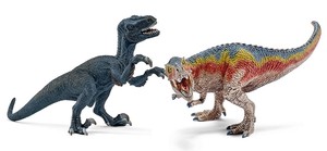 シュライヒ ティラノサウルス・レックスとベロキラプトル（小）