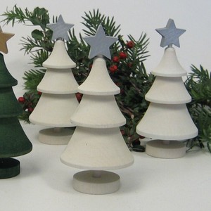 【4/30まで】ラッセントレー おきもの　星のクリスマスツリーホワイト【クリスマス/木製/スウェーデン製】