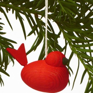 Ornament Red Christmas Wooden Ornaments