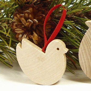 Ornament Christmas Wooden Natural