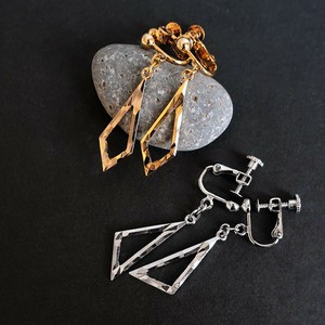 Clip-On Earrings Gold Post Earrings Jewelry Made in Japan