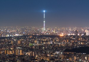 ポストカード カラー写真 日本風景シリーズ「東京の夜景・スカイツリー」105×150mm 観光地 名所 2023新作