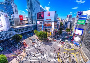 ポストカード カラー写真 日本風景シリーズ「渋谷のスクランブル交差点」105×150mm 東京 観光地 2023新作