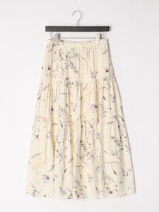 裙子 2023年 新款 化纤 层叠造型 花卉图案 到脚踝长裙