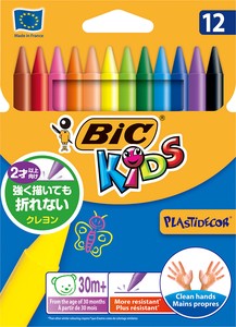 【BIC】ビックキッズ ワックスクレヨン12色