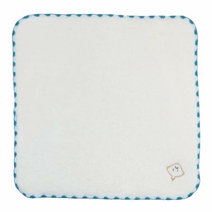 【ハンドタオル】ワンポイント刺繍タオル スマイルエイ ナチュラル